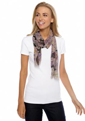 Lauren Ralph Lauren Paisley Silk Crinkle Scarf