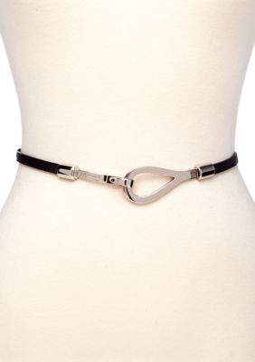 Anne Klein Skinny Interlock Belt
