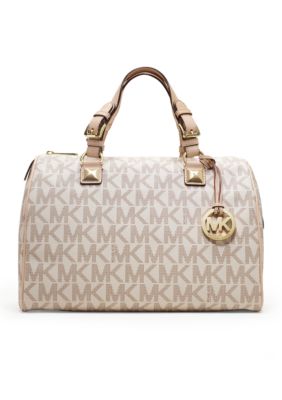 MICHAEL Michael Kors Logo Grayson PVC Large Satchel