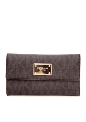 MICHAEL Michael Kors MK Logo PVC Checkbook Wallet