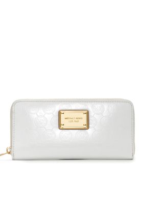 MICHAEL Michael Kors Mono Mirror Metallic Zip Around Continental Wallet