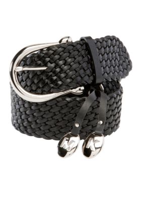 Michael Kors Woven Leather Braid Belt