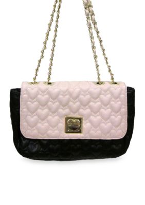 Betsey Johnson Be My One & Only Multi Flapover Satchel
