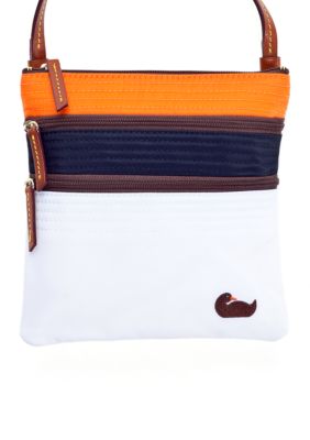 Dooney & Bourke Tri-Color Nylon Triple Zip Crossbody