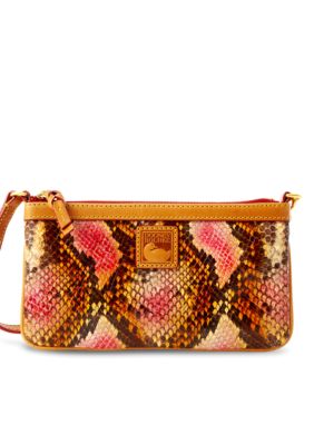 Dooney & Bourke Python Embossed Leather Wristlet