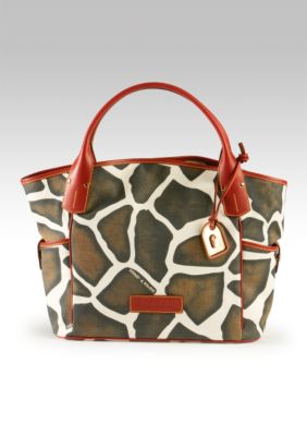 Dooney & Bourke Canvas Giraffe print Medium Kristen Tote