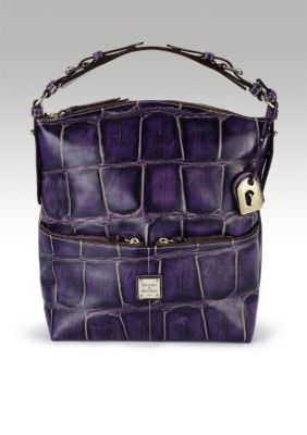 Dooney & Bourke Croco Medium Zipper Pocket Sac