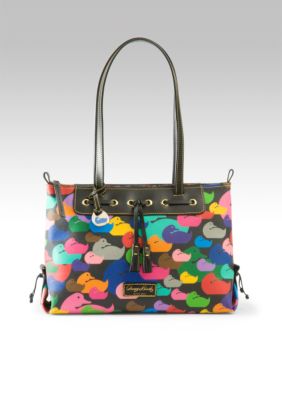 Dooney & Bourke Wonder Duck Large Tassel Zip Top Bag