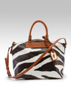 Dooney & Bourke New Zebra Print Leather Satchel