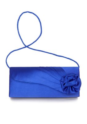 Jessica McClintock Satin East West Flower Evening Bag