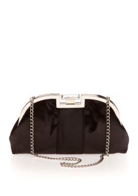Jessica McClintock Frame Evening Clutch with Rhinestone Closure