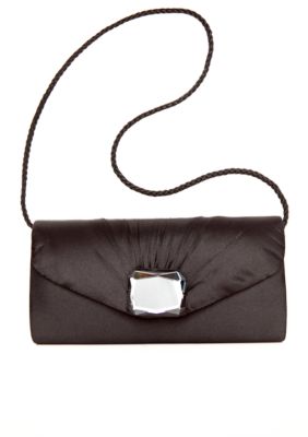 Jessica McClintock Satin Envelope Flap Clutch