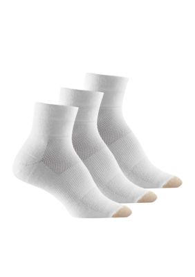 Gold Toe Coolmax Cotton Quarter Socks 3-pack