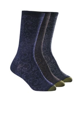 Gold Toe Scrolling Floral Sock