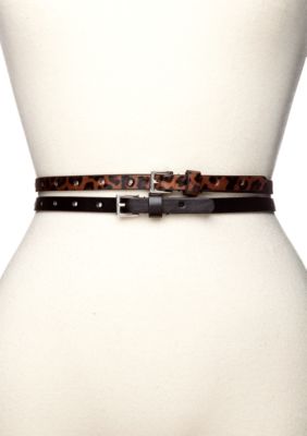Red Camel Skinny Belts Duo