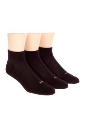 HUE Air Cushion Quarter 3-Pack Athletic Socks