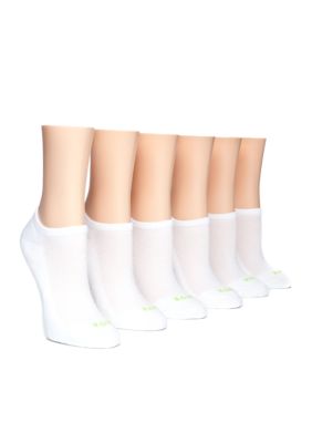 HUE 6-Pair Mesh Top Half Cushion No-Show Socks