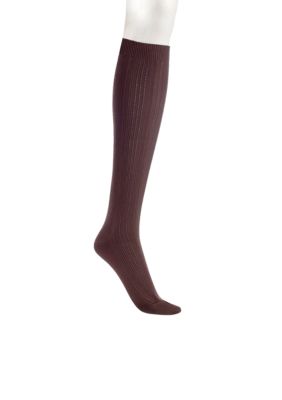 HUE Pointelle Rib Knee Sock