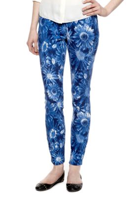 HUE Floral Jean Leggings