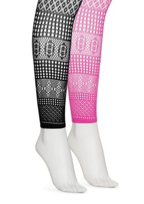 HUE Openwork Medley Footless Tights