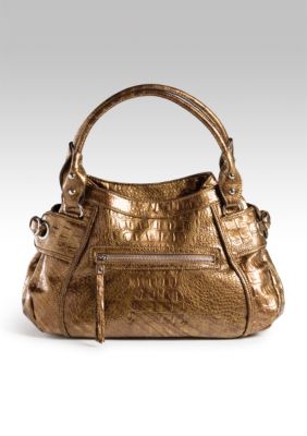 ND&reg; New Directions Sasha Patent Croco Satchel