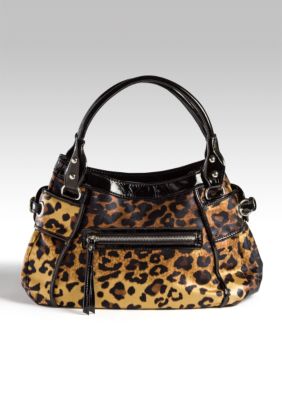ND&reg; New Directions Sasha Patent Leopard Satchel