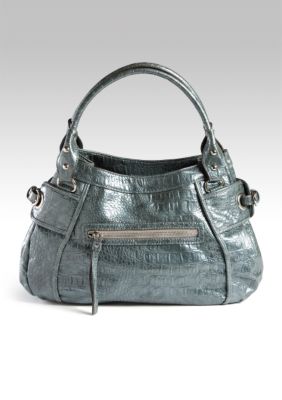 ND&reg; New Directions Sasha Patent Croco Satchel