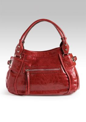 ND&reg; New Directions Sasha Patent Croco Satchel
