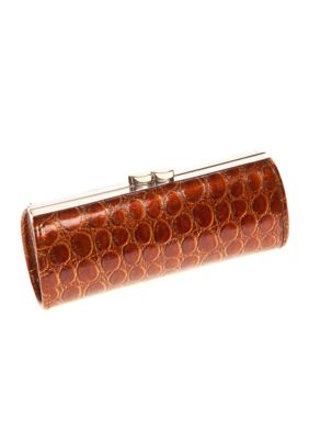 CMC by Corinne McCormack Rounded Faux Crocco Glasses Case