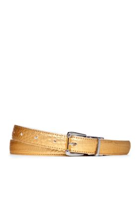 Lauren Ralph Lauren Croc to Patent Reversible Belt