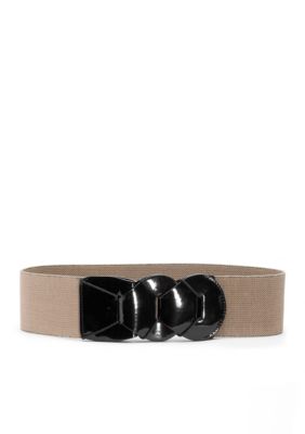 Lauren Ralph Lauren Link Patent and Stretch Belt