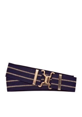 Lauren Ralph Lauren Striped Stretch Belt