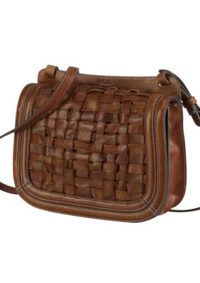 Lauren Ralph Lauren Jackson Hole Woven Leather Crossbody