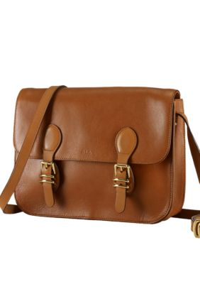 Lauren Ralph Lauren Bexley Heath Medium Leather Messenger Bag