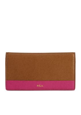 Lauren Ralph Lauren Newbury Leather Color-Blocked Slim Wallet