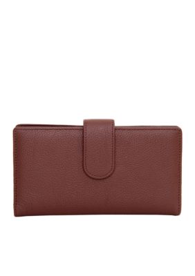 Kim Rogers&reg; Rio Leather Frame Checkbook Clutch
