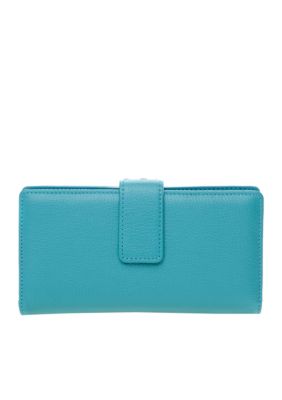 Kim Rogers Rio Leather Frame Checkbook Clutch