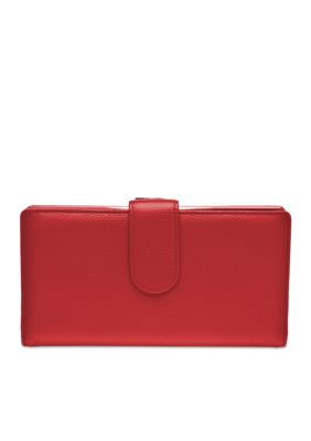 Kim Rogers Rio Leather Frame Checkbook Clutch