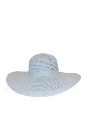 Nine West Packable Open Weave Floppy Hat