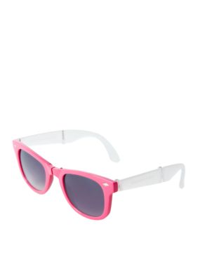 Red Camel Foldable Wayfarer Pink Sunglasses