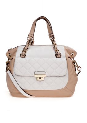 Calvin Klein Geneva Quilted Leather Satchel