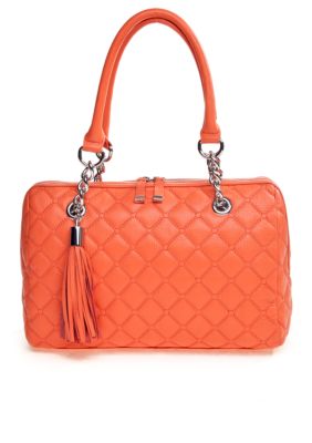 Calvin Klein Geneva Quilted Leather Satchel