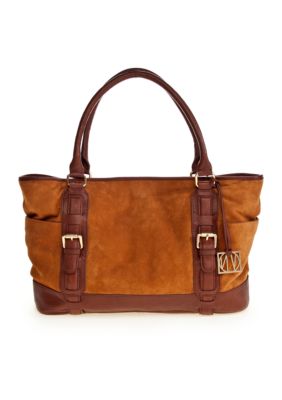 Via Neroli Piper Tote in Camel Suede