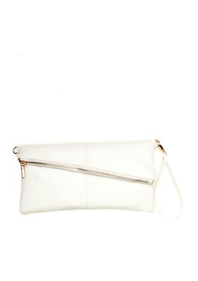 New Directions Bias Zip Clutch