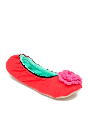 Kensie by Age Group Minty Crochet Ballet Slippers