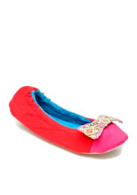 Kensie by Age Group Multi-Bow Ballet Coral Slippers