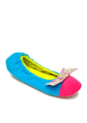 Kensie by Age Group Multi-Bow Ballet Blue Slippers