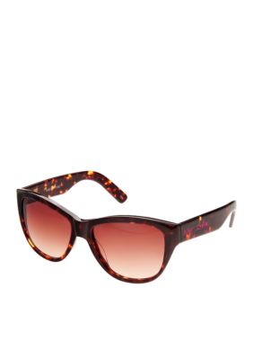 Betsey Johnson Large Sculpted Cateye Sunglasses