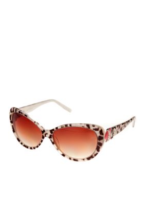 Betsey Johnson Animal Cat with Heart Temple