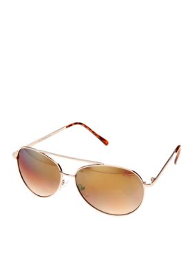 Betsey Johnson Metal Aviator Sunglasses